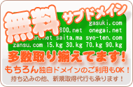 無料サブドメインも独自ドメインもOK!